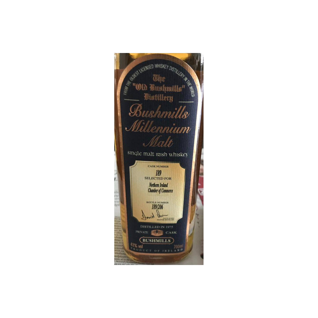 Bushmills 1975 25 Years Single Malt Whisky