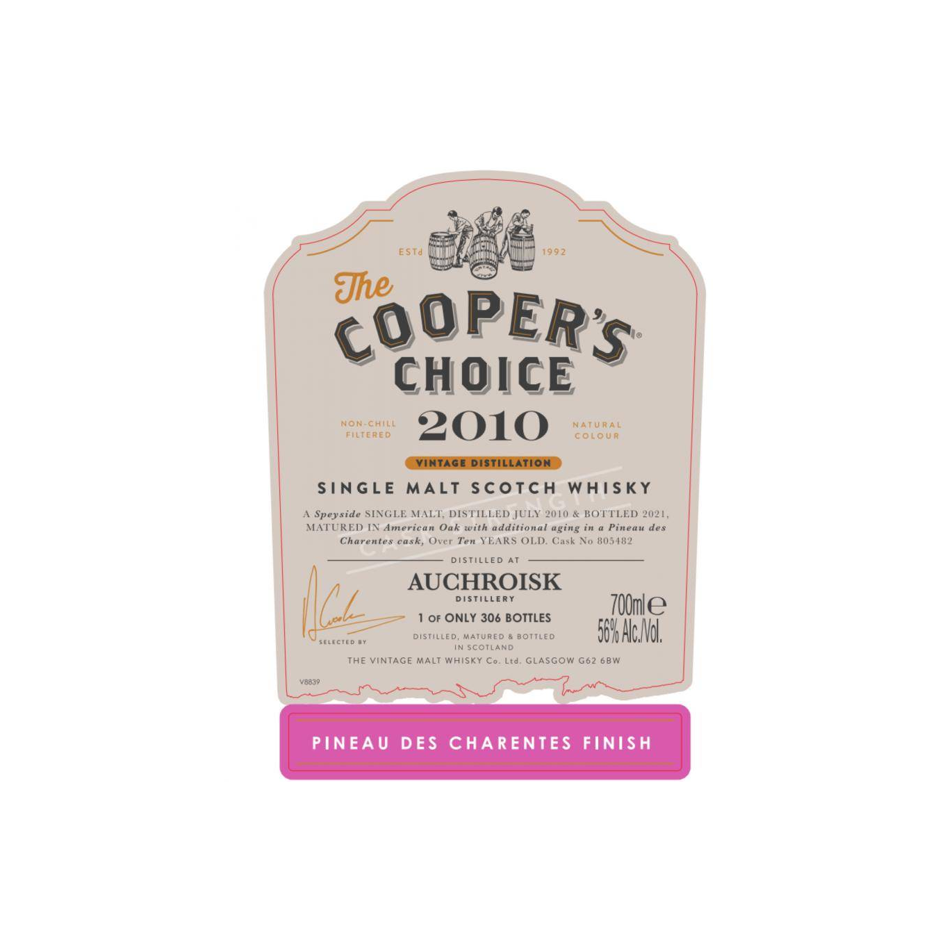 Auchroisk The Cooper's Choice 2010 10 Years Single Malt Whisky 2