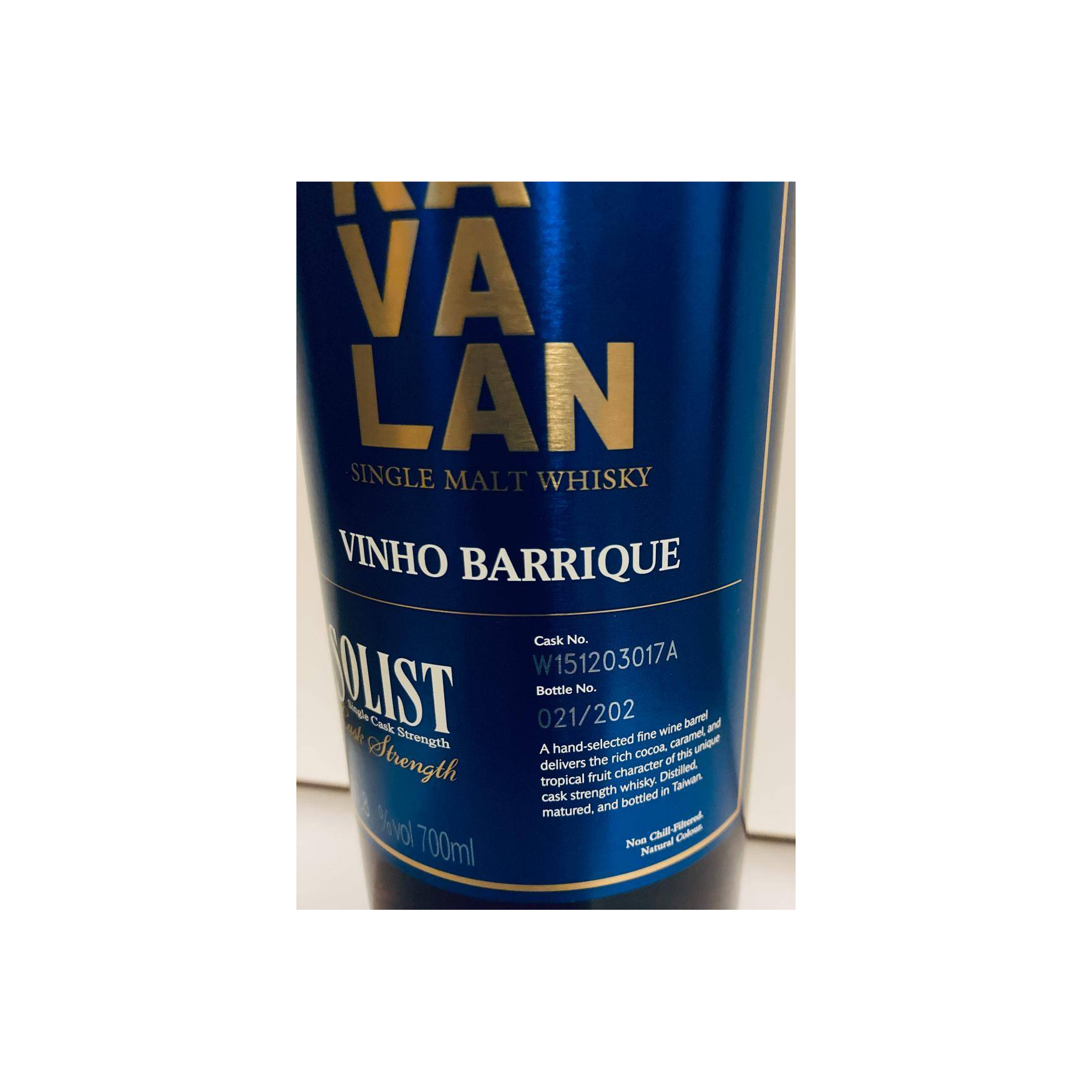 Kavalan Vinho Barrique 2015 4 Years Single Malt Whisky 2