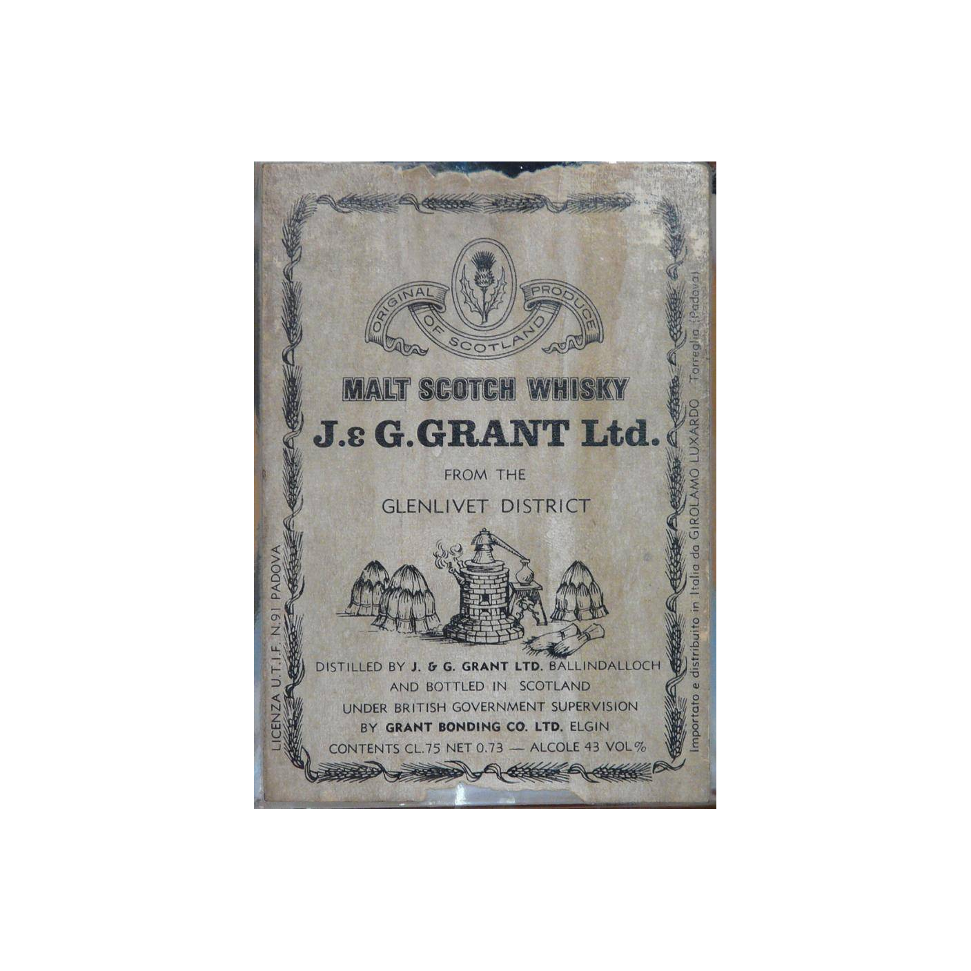 J. & G. Grant Ltd. Malt Scotch Whisky