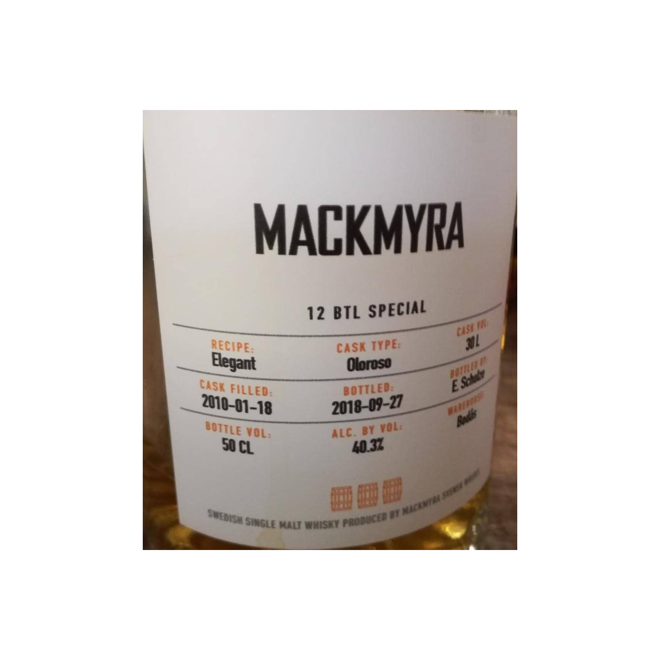 Mackmyra 2010 8 Years Single Malt Whisky