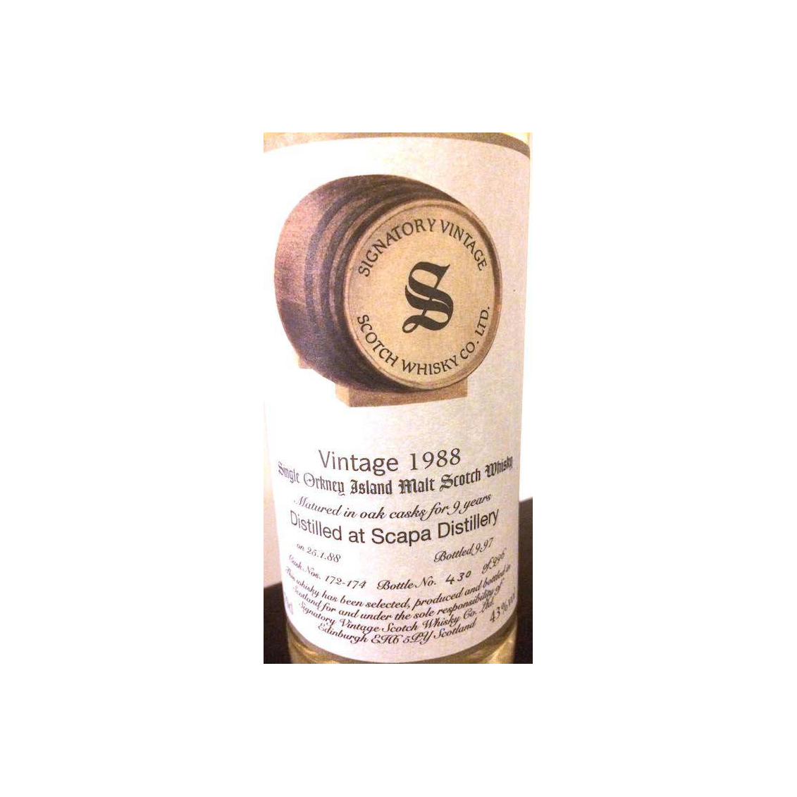 Scapa Vintage Collection 1988 9 Years Single Malt Whisky 2