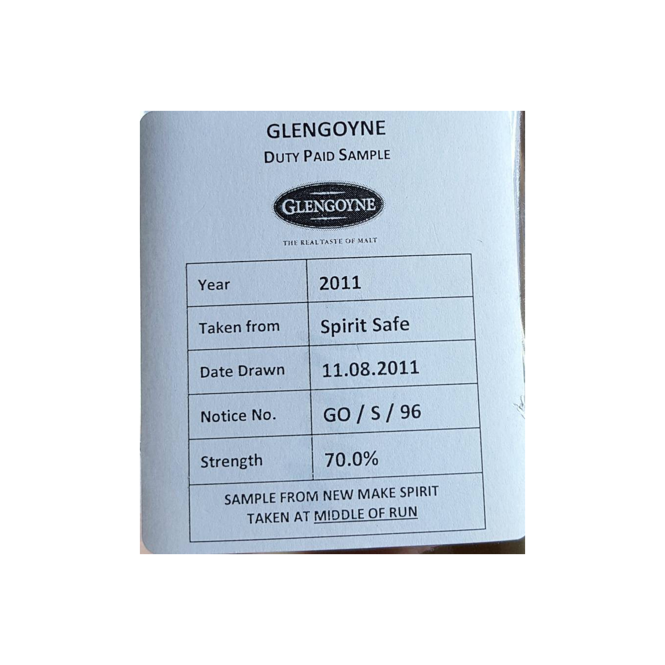 Glengoyne 2011 Spirit Whisky