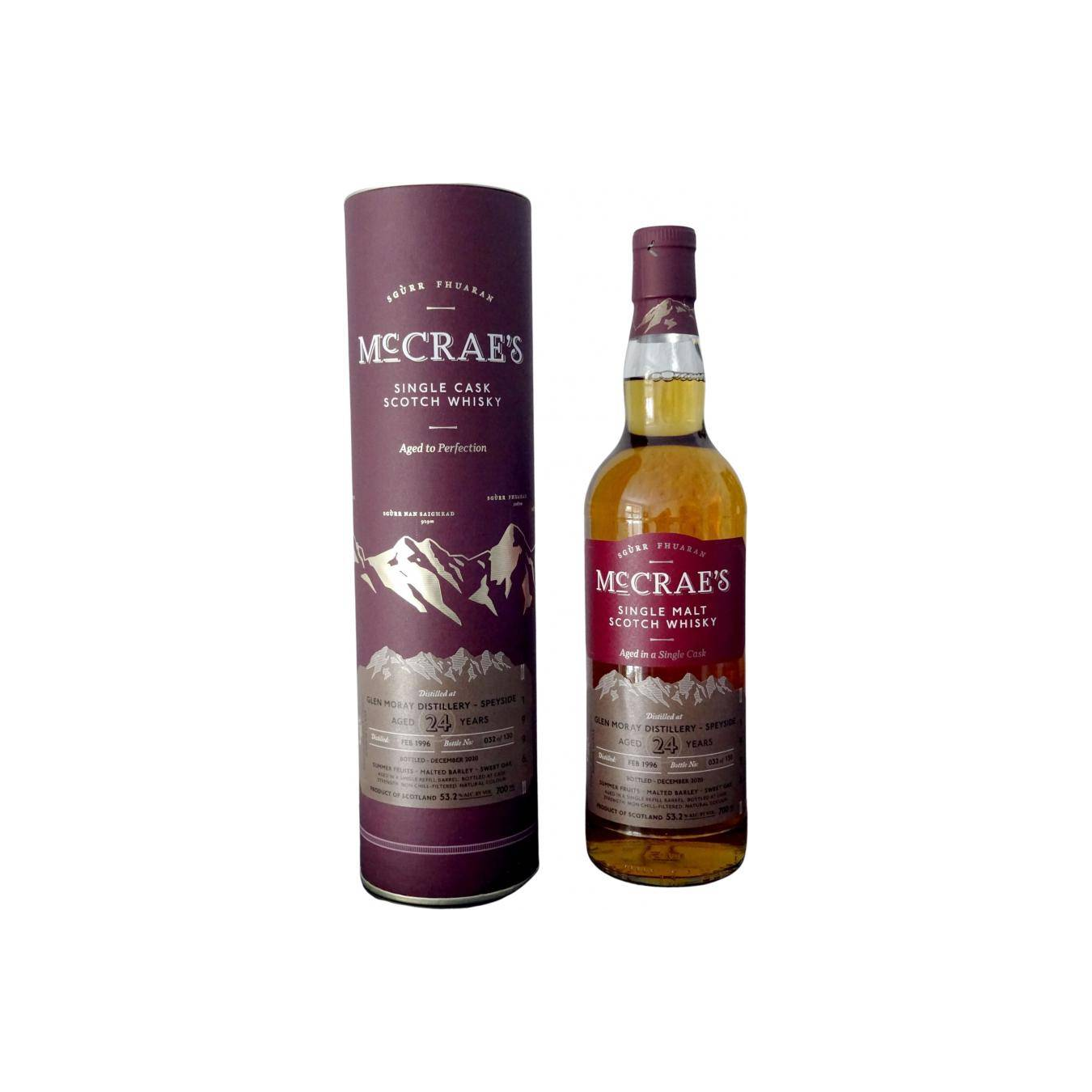 Glen Moray 1996 24 Years Single Malt Whisky