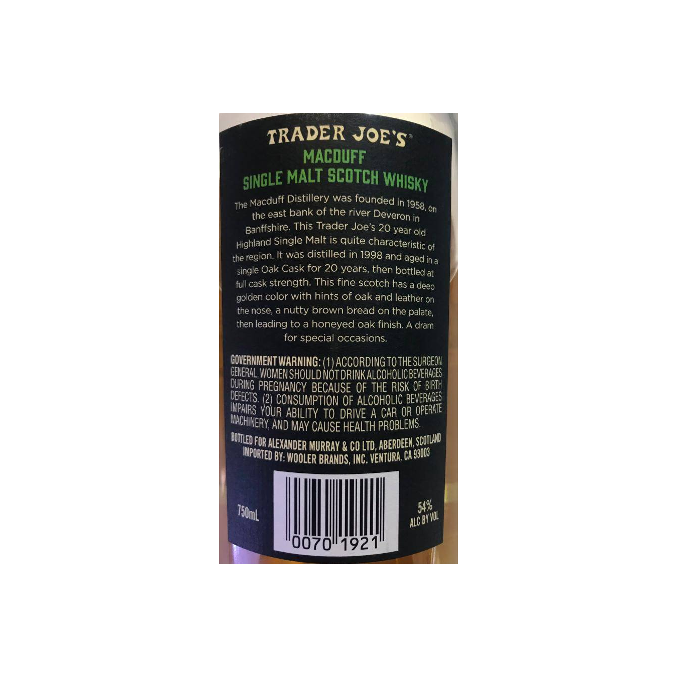 Macduff 1998 20 Years Single Malt Whisky 3