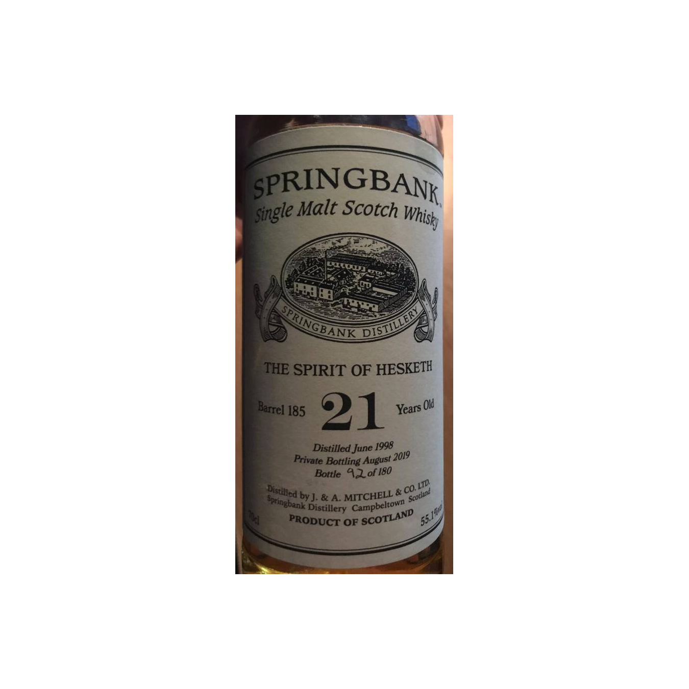 Springbank Private Bottling 1998 21 Years Single Malt Whisky