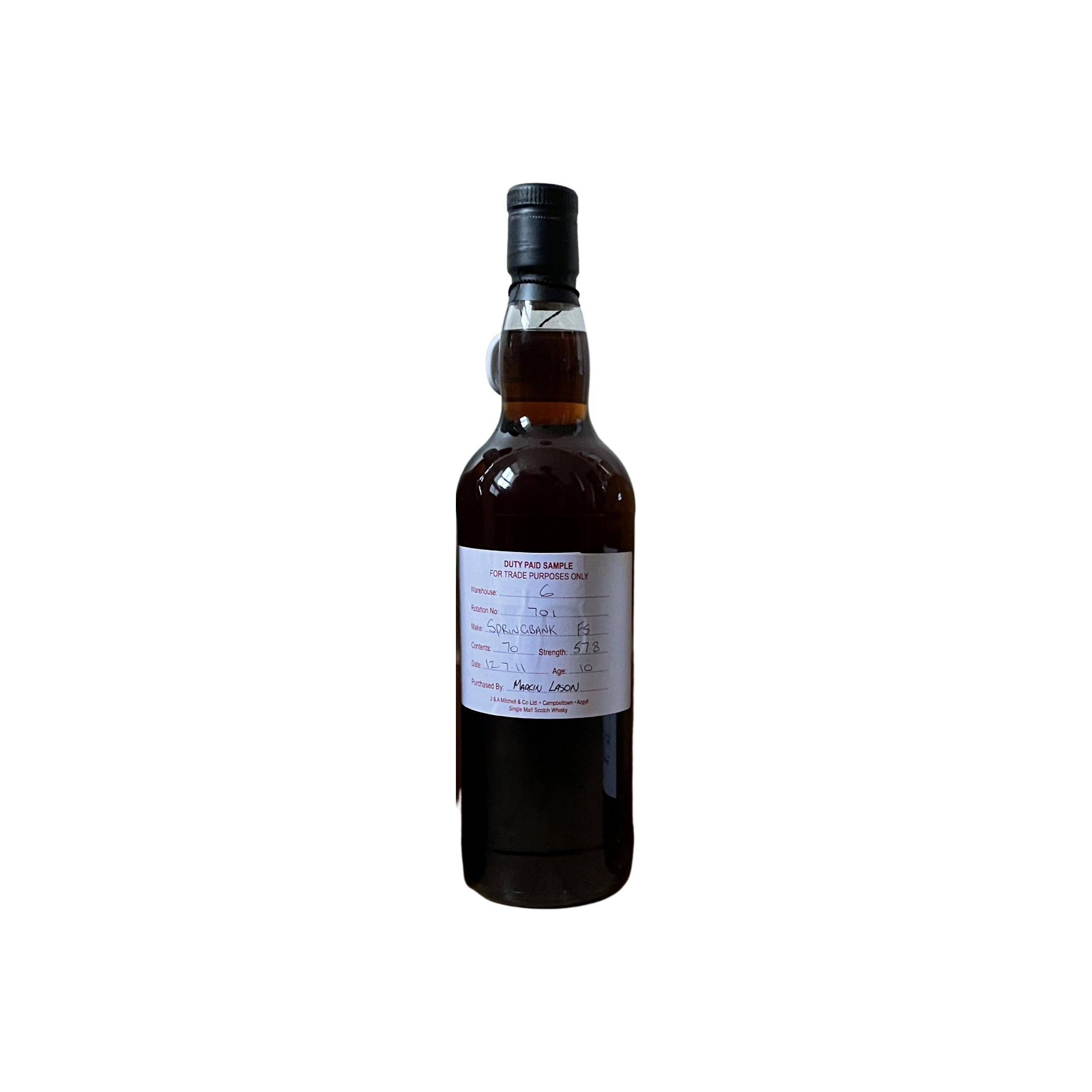 Longrow Duty Paid Sample - For Trade Purposes Only 2011 9 Years Single Malt Whisky