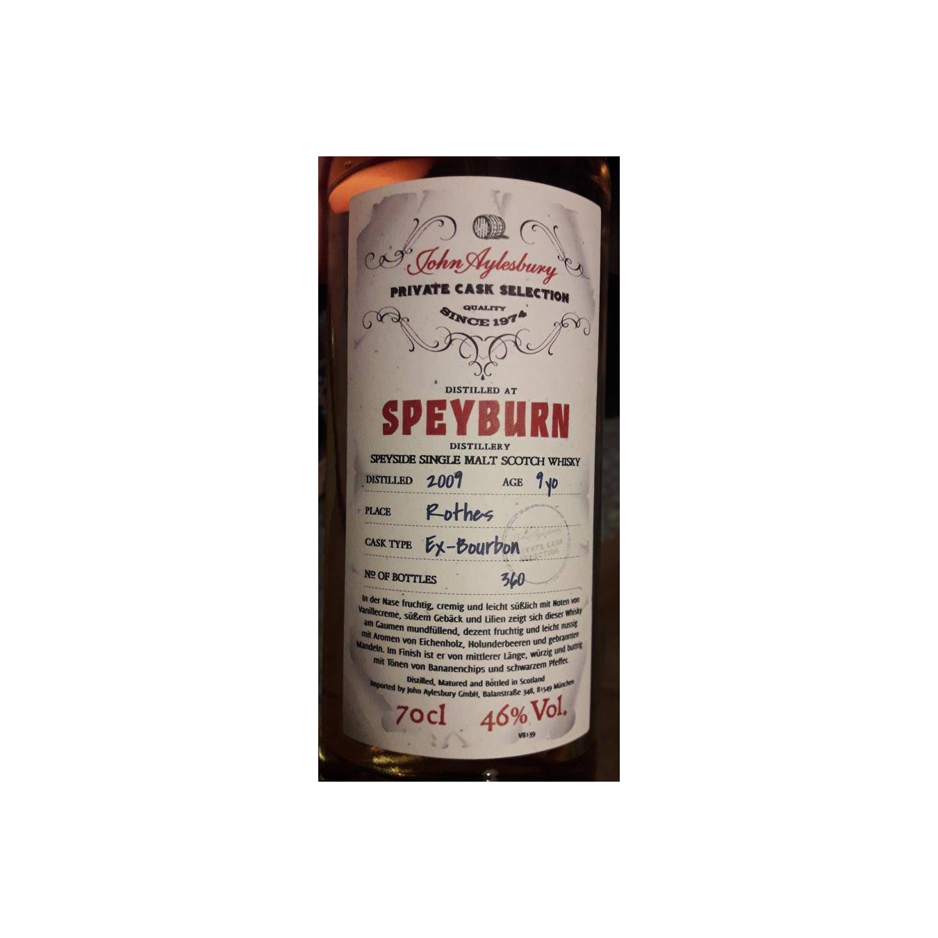Spey 2009 9 Years Single Malt Whisky 2