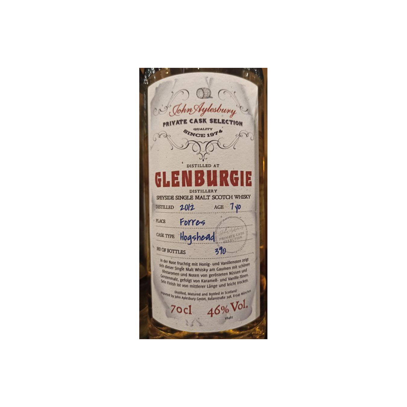 Glenburgie 2012 7 Years Single Malt Whisky 2