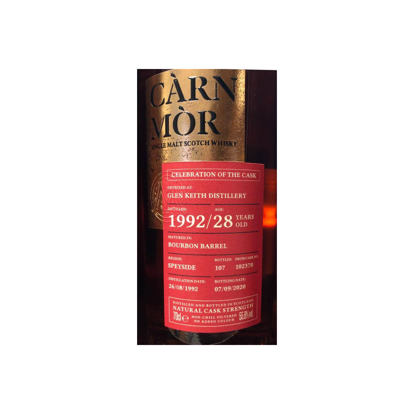 Glen Keith 1992 28 Years Single Malt Whisky 2