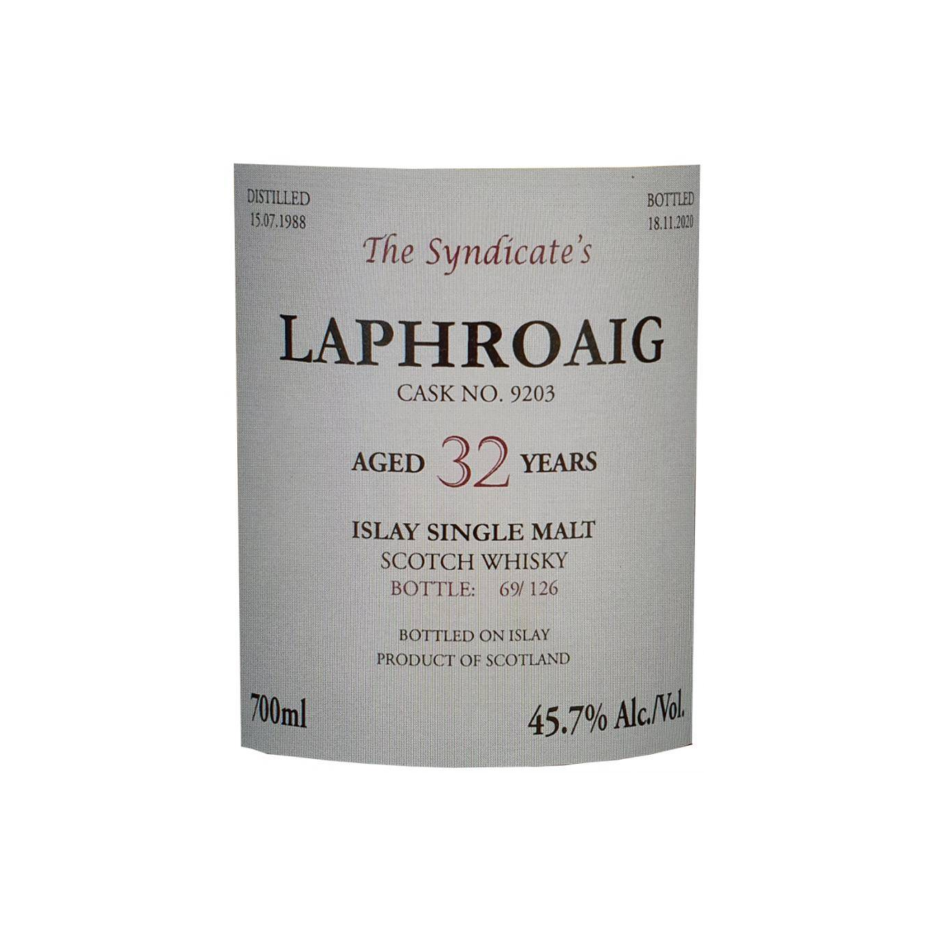 Laphroaig 1988 32 Years Single Malt Whisky 3