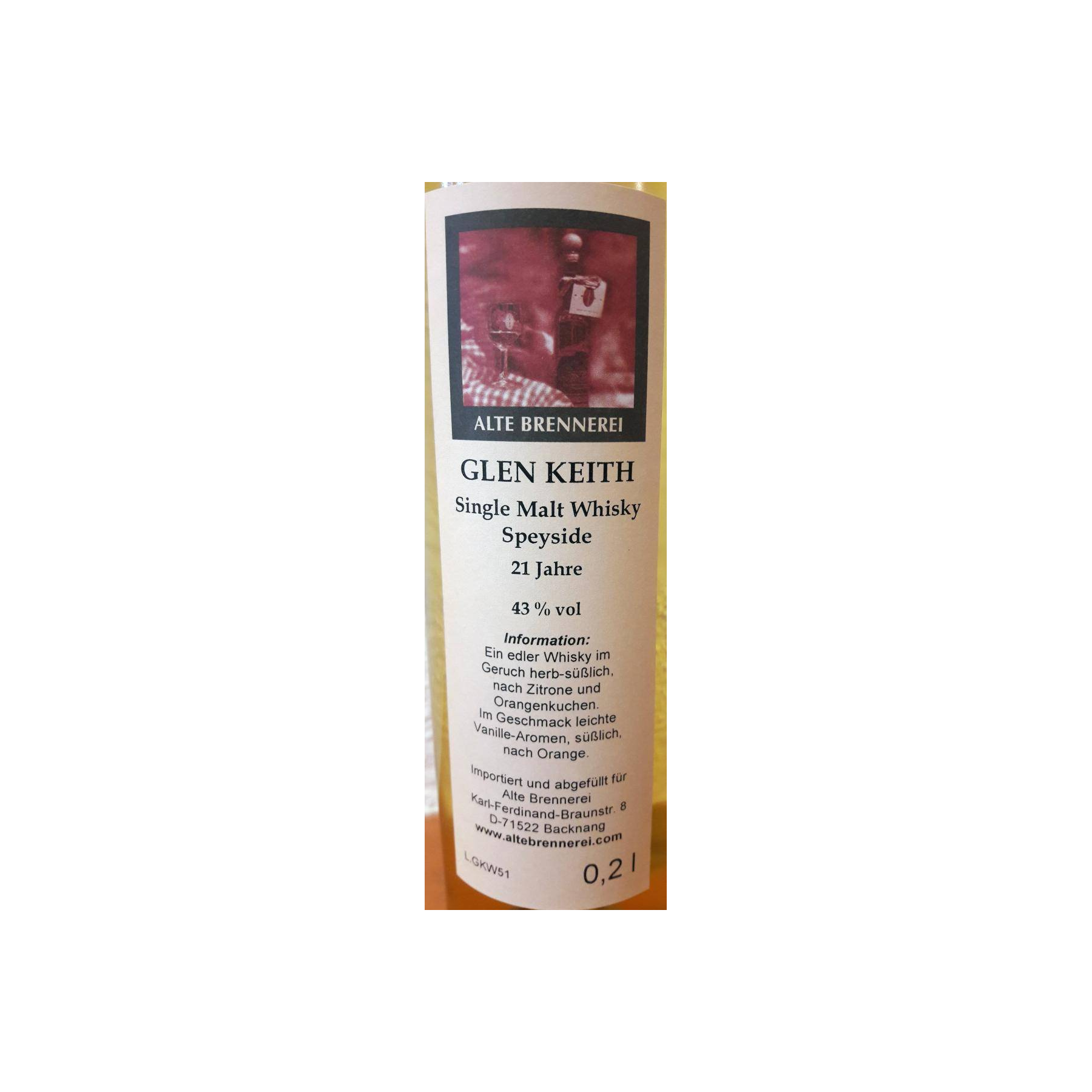 Glen Keith 21 Years Single Malt Whisky 3