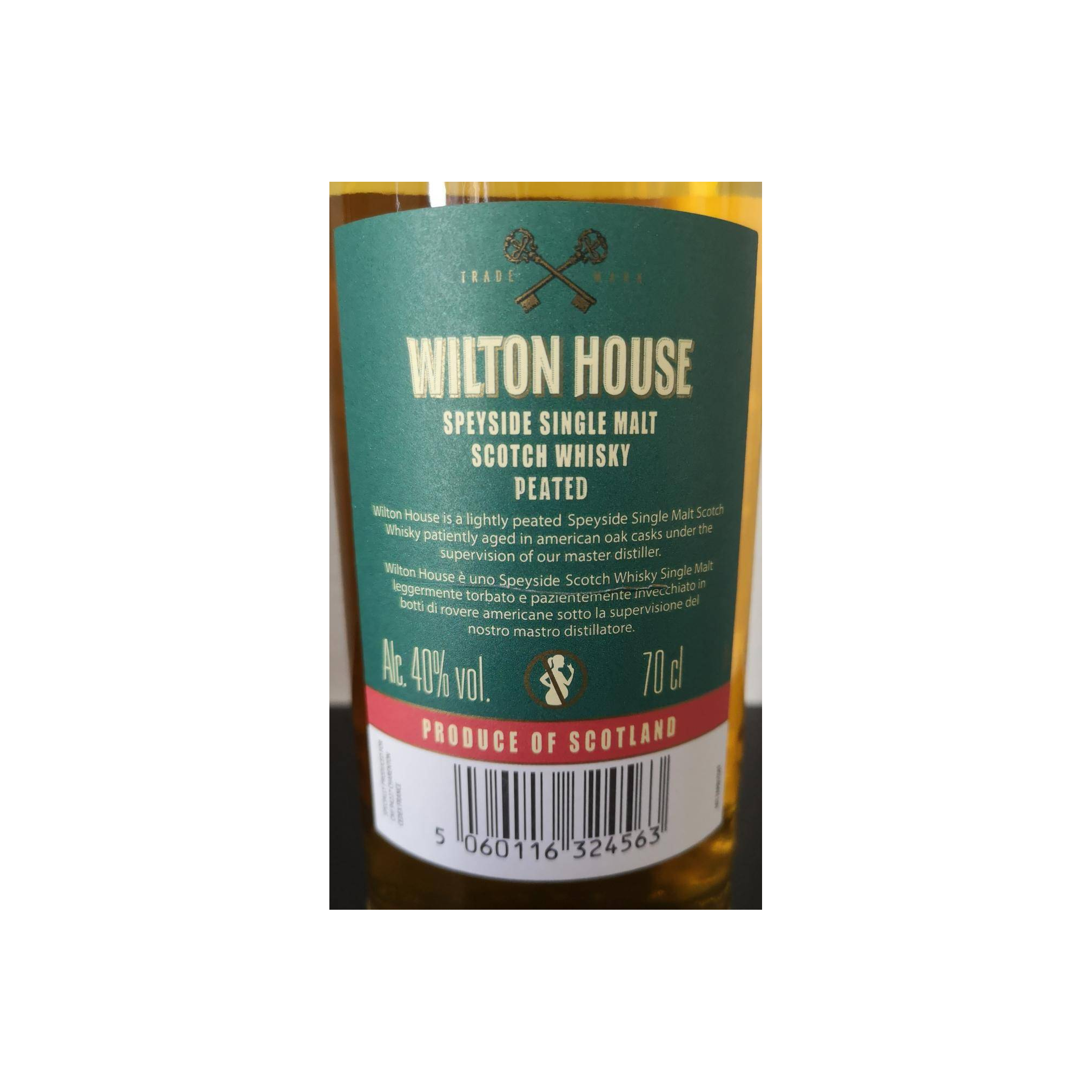 Wilton House Speyside Single Malt Scotch Whisky Peated 3