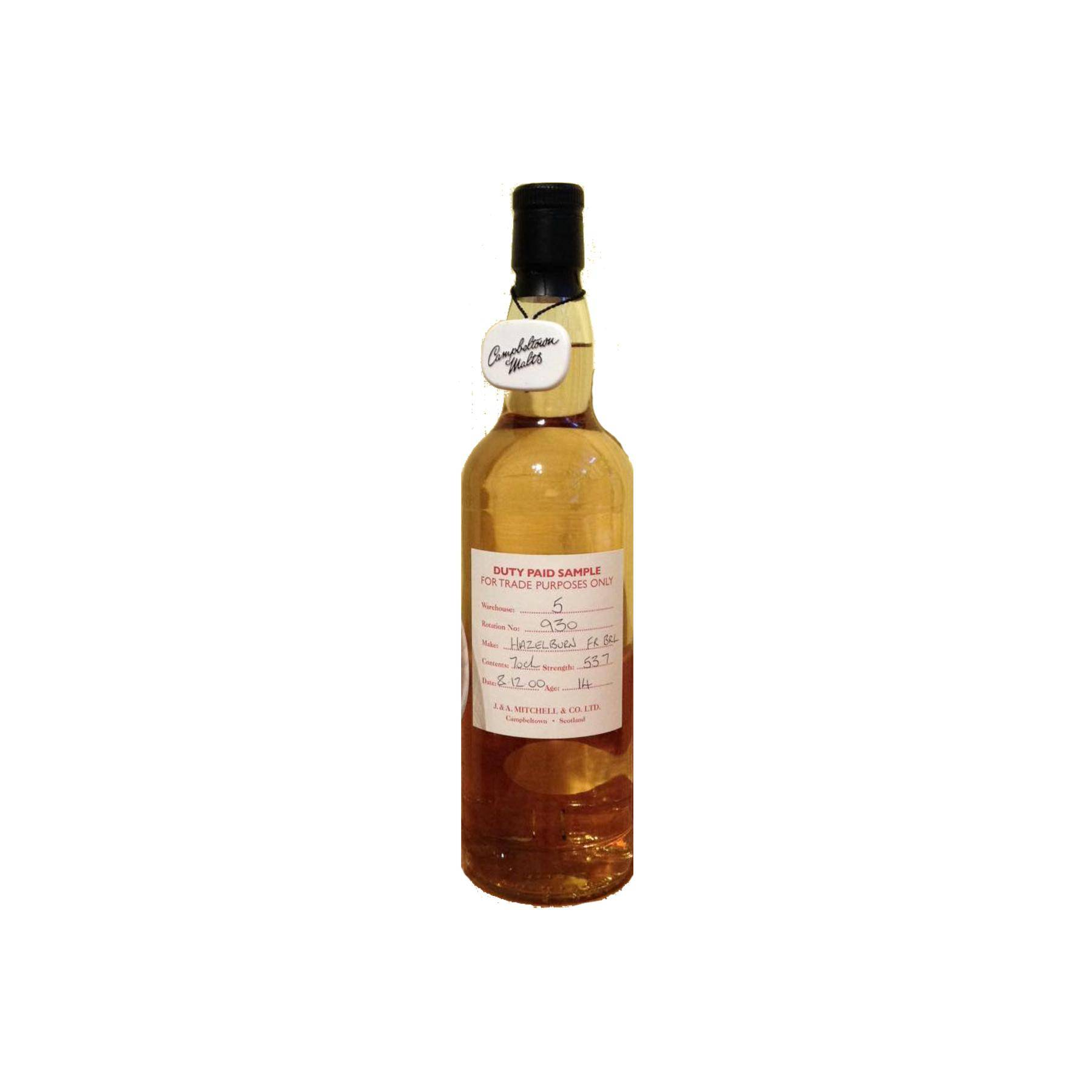 Hazelburn Duty Paid Sample - For Trade Purposes Only 2000 14 Years Single Malt Whisky