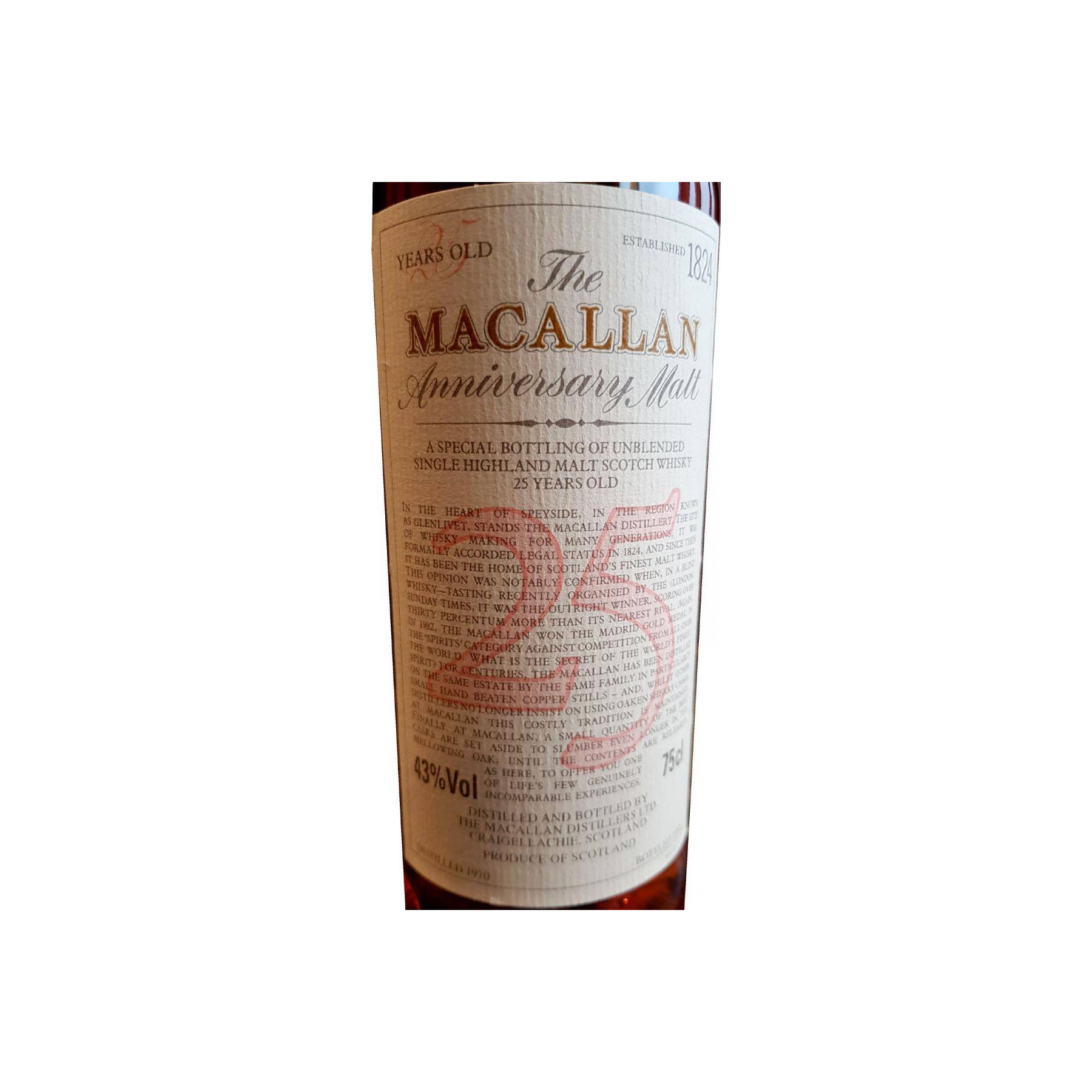 The Macallan 1970 25 Years Single Malt Whisky 2