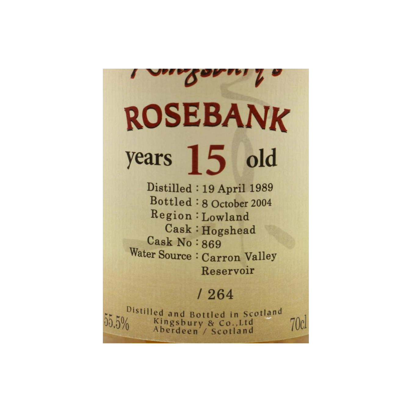 Rosebank 1989 15 Years Single Malt Whisky 3
