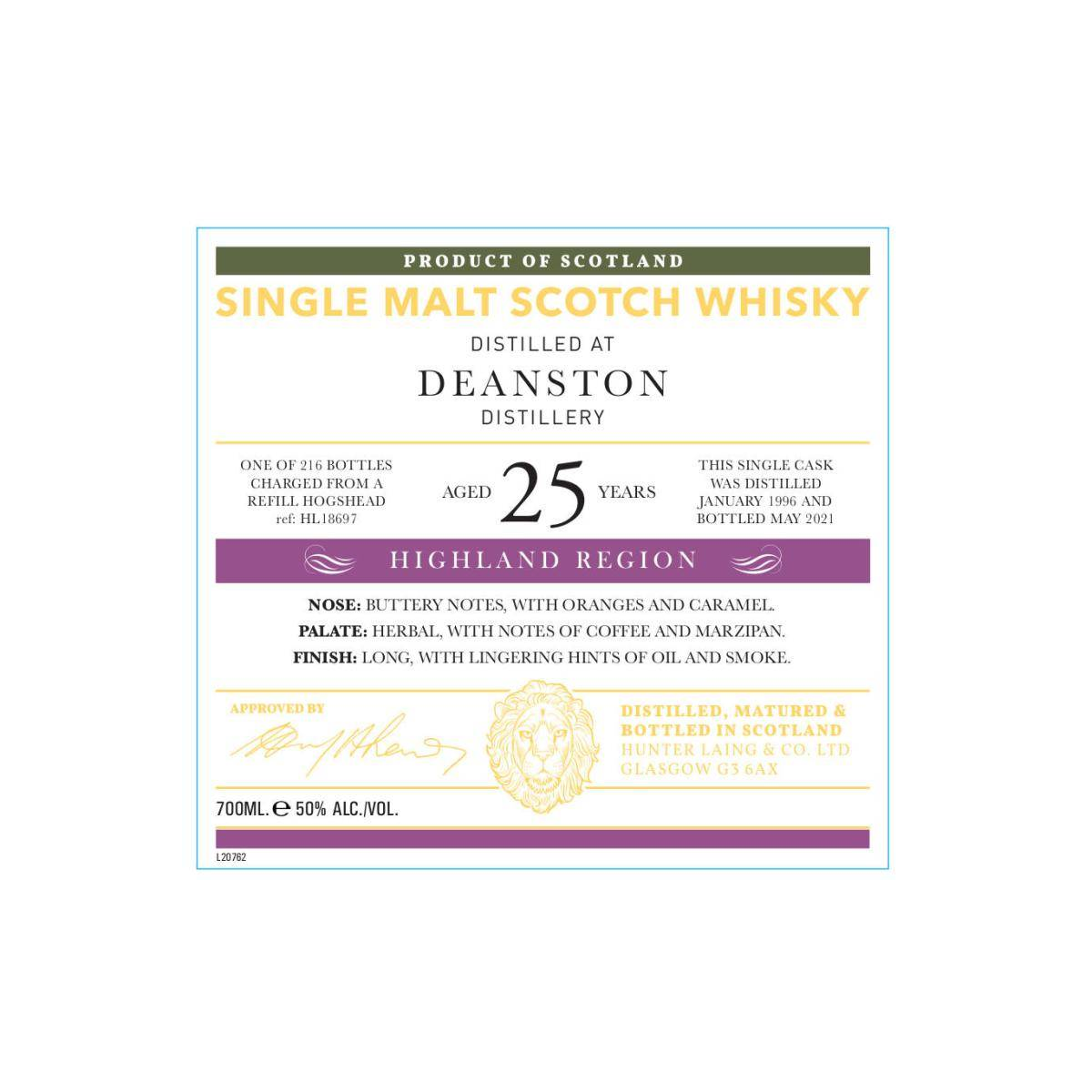 Deanston Old Malt Cask 1996 25 Years Single Malt Whisky 3