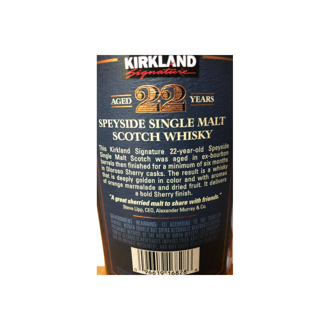 Kirkland Signature 22-year-old AMC 2