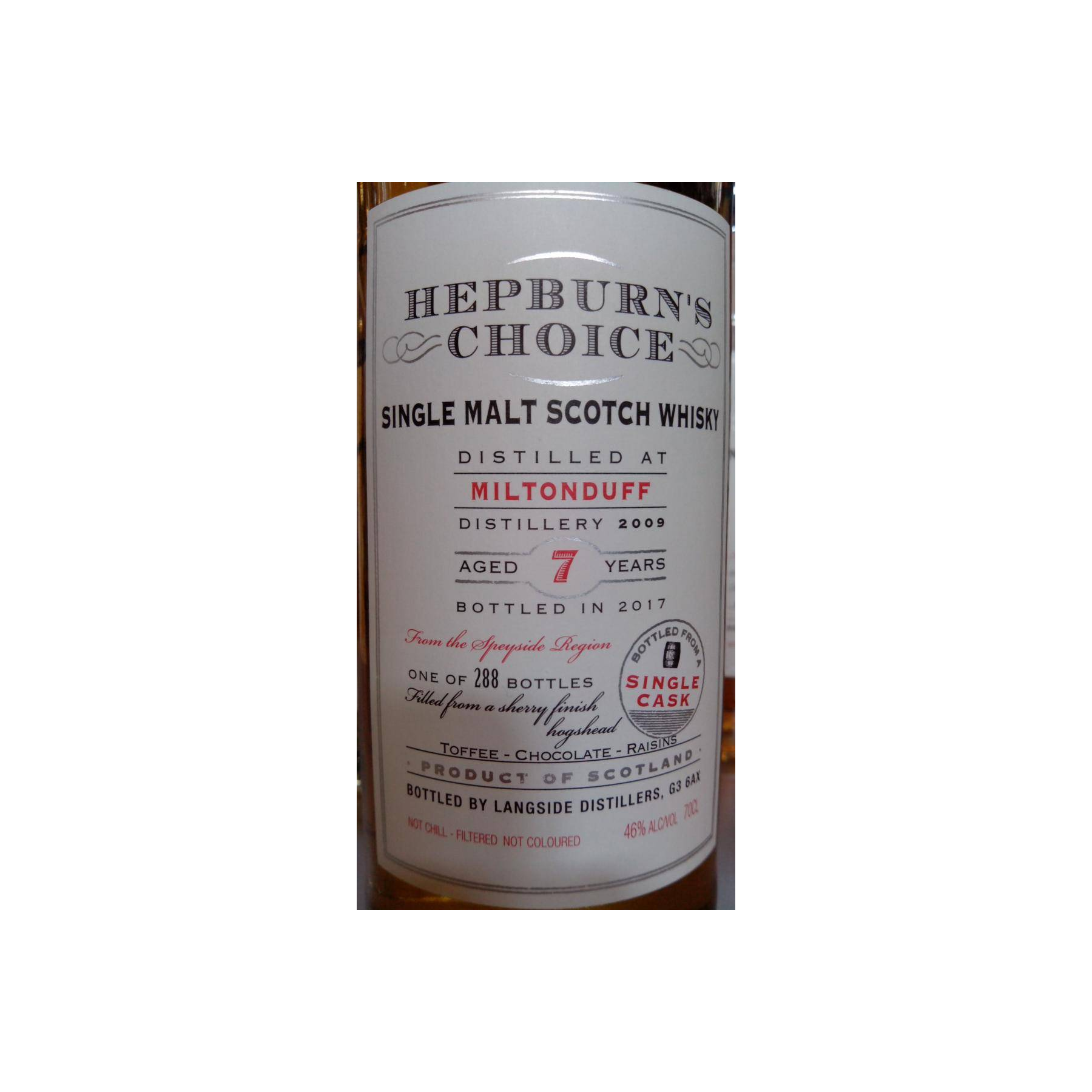 Miltonduff 2009 7 Years Single Malt Whisky