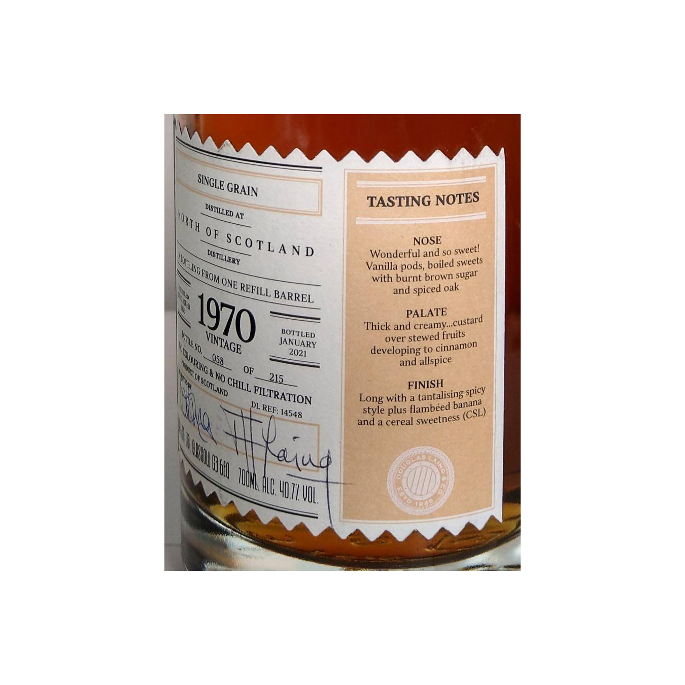 North of Scotland 1970 50 Years Single Grain Whisky 2