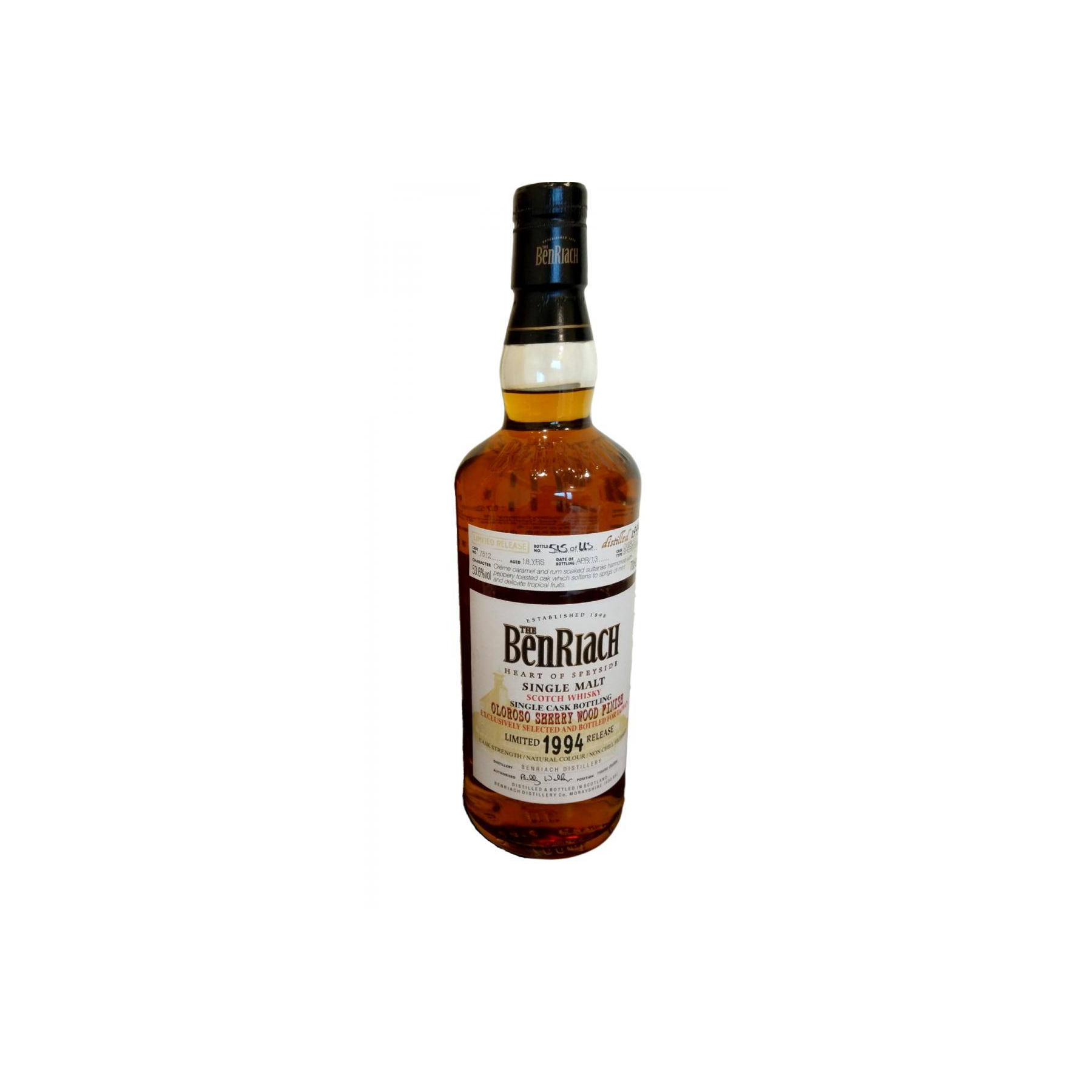 BenRiach Individual Cask Bottling 1994 18 Years Single Malt Whisky