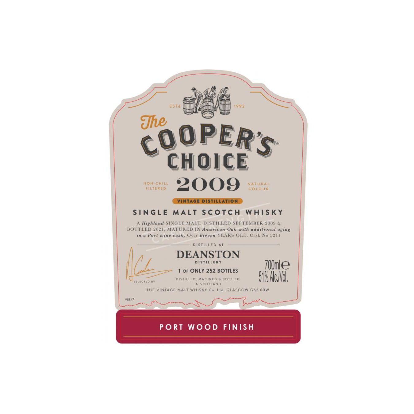 Deanston The Cooper's Choice 2009 11 Years Single Malt Whisky 2