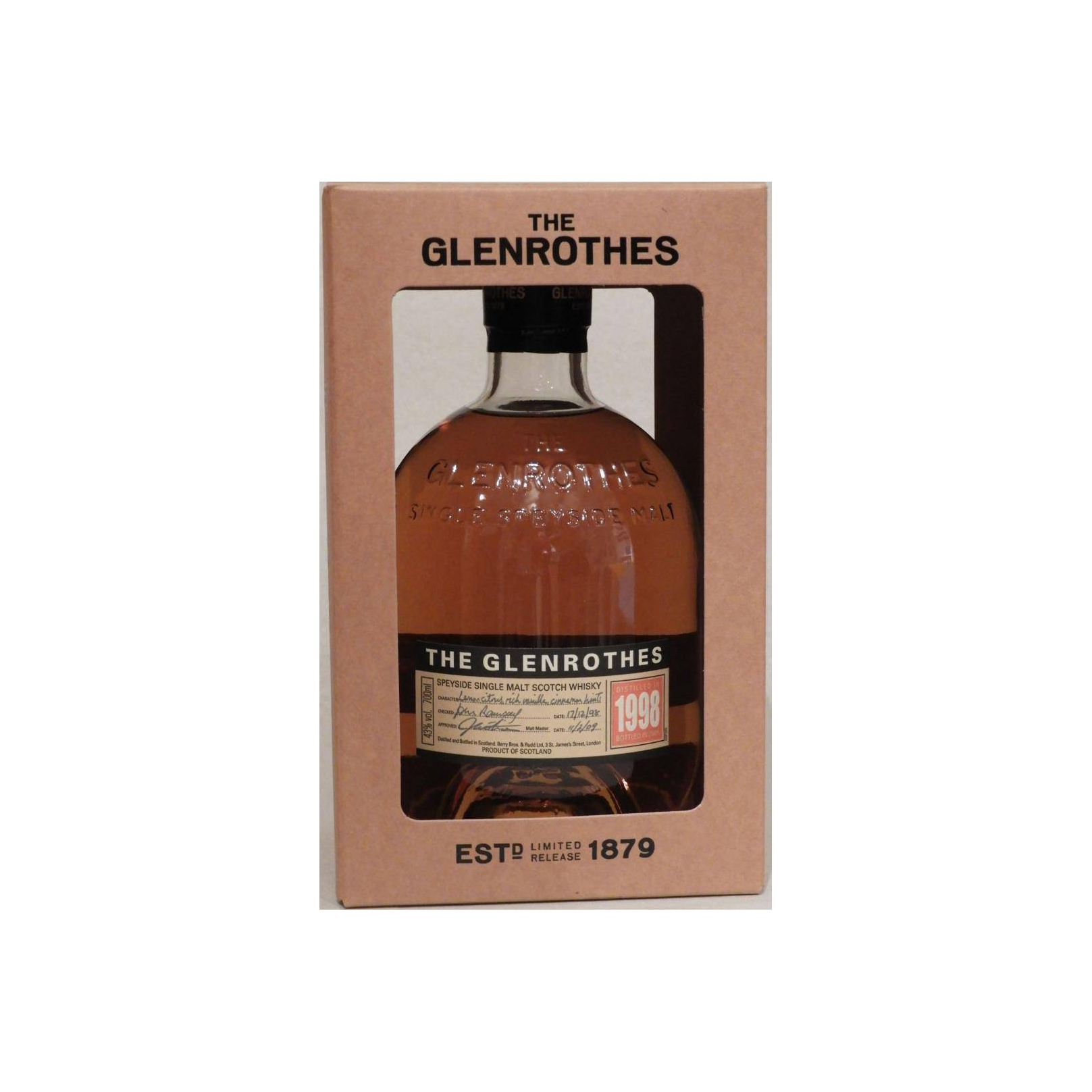 The Glenrothes 1998 10 Years Single Malt Whisky 3