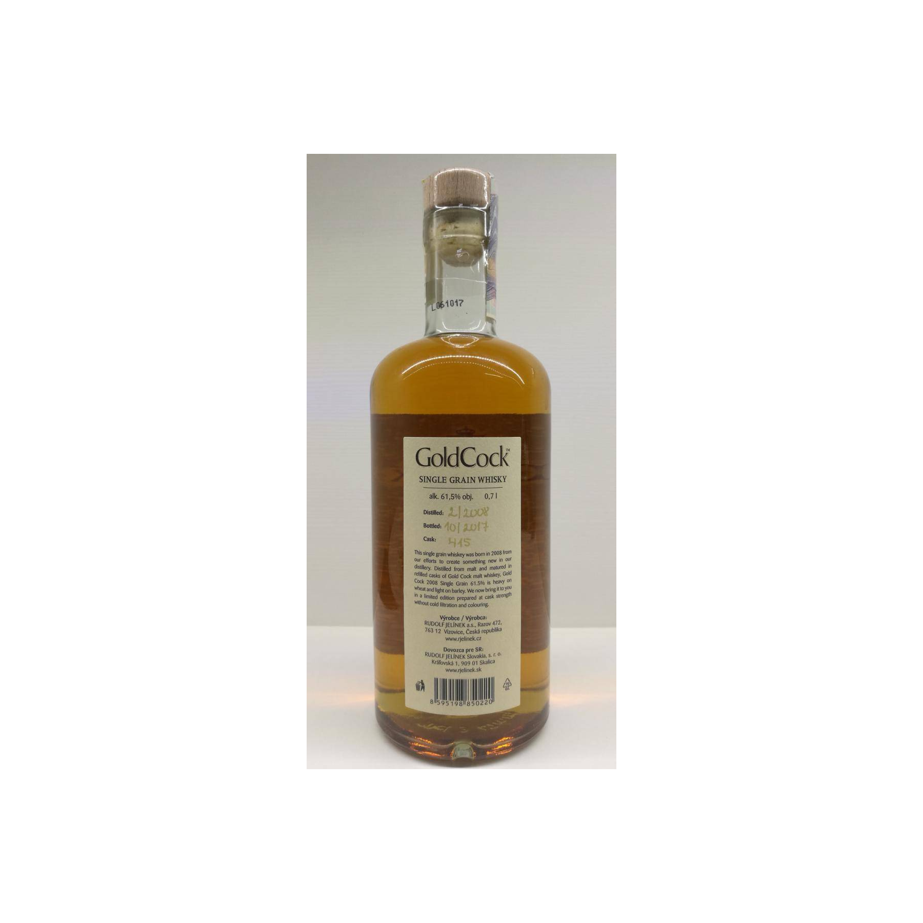 Gold Cock Individual Cask Bottling 2008 9 Years Single Grain Whisky 2