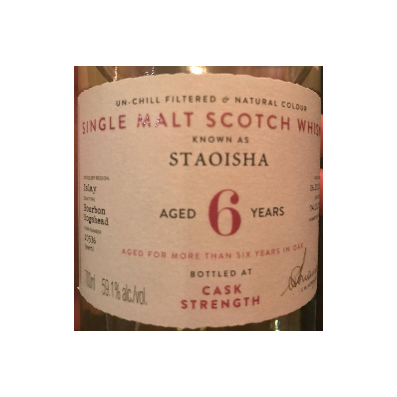 A.D. Rattray Individual Cask Bottling 2013 6 Years Single Malt Whisky