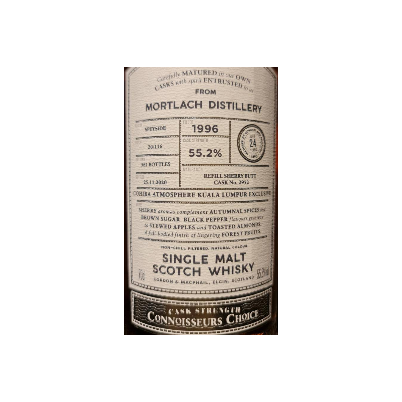Mortlach 1996 24 Years Single Malt Whisky 2