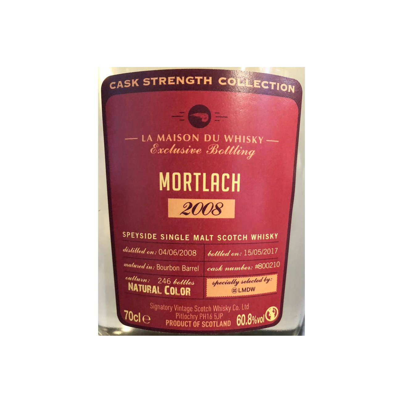 Mortlach Cask Strength Collection 2008 8 Years Single Malt Whisky 2