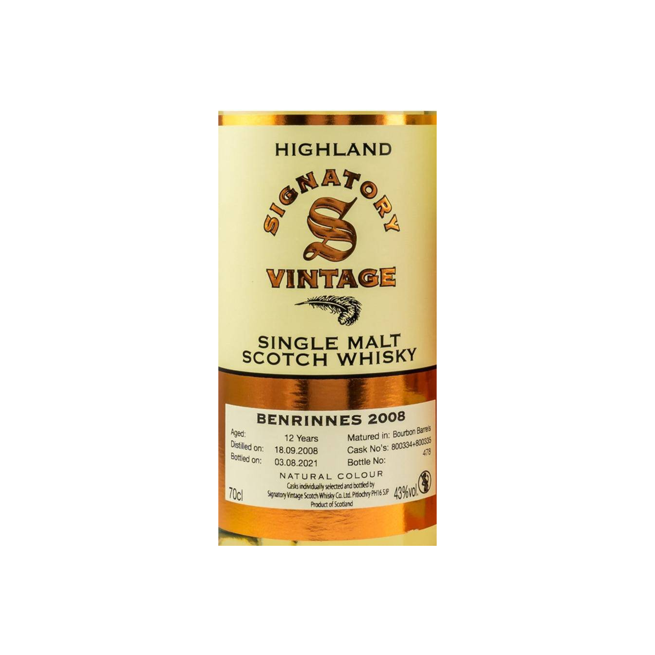 Benrinnes Vintage Collection 2008 12 Years Single Malt Whisky 2
