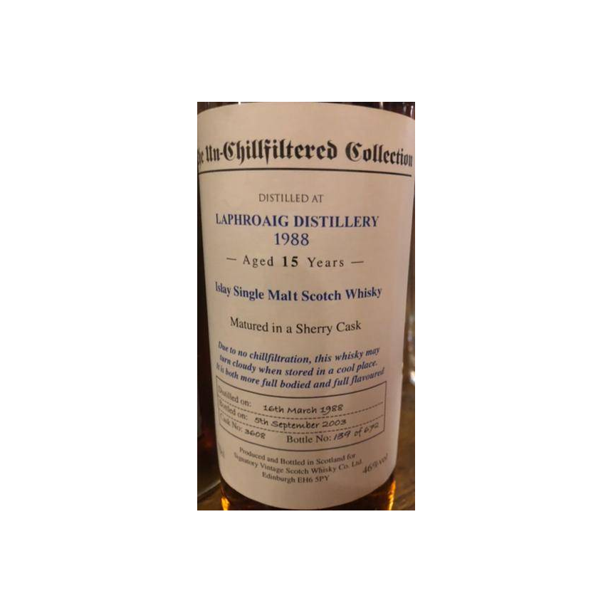 Laphroaig The Un-Chillfiltered Collection 1988 15 Years Single Malt Whisky