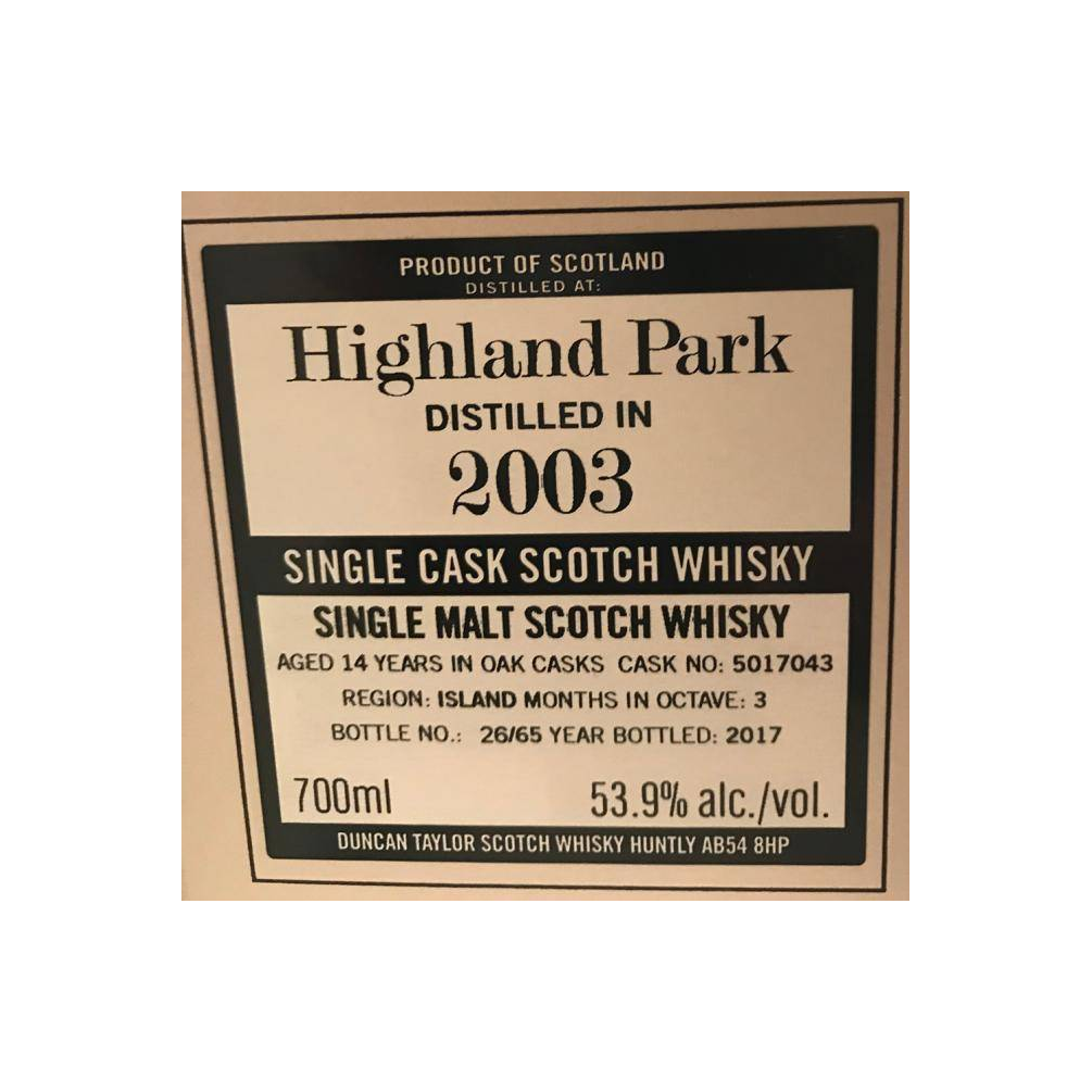 Highland Park The Octave 2003 14 Years Single Malt Whisky