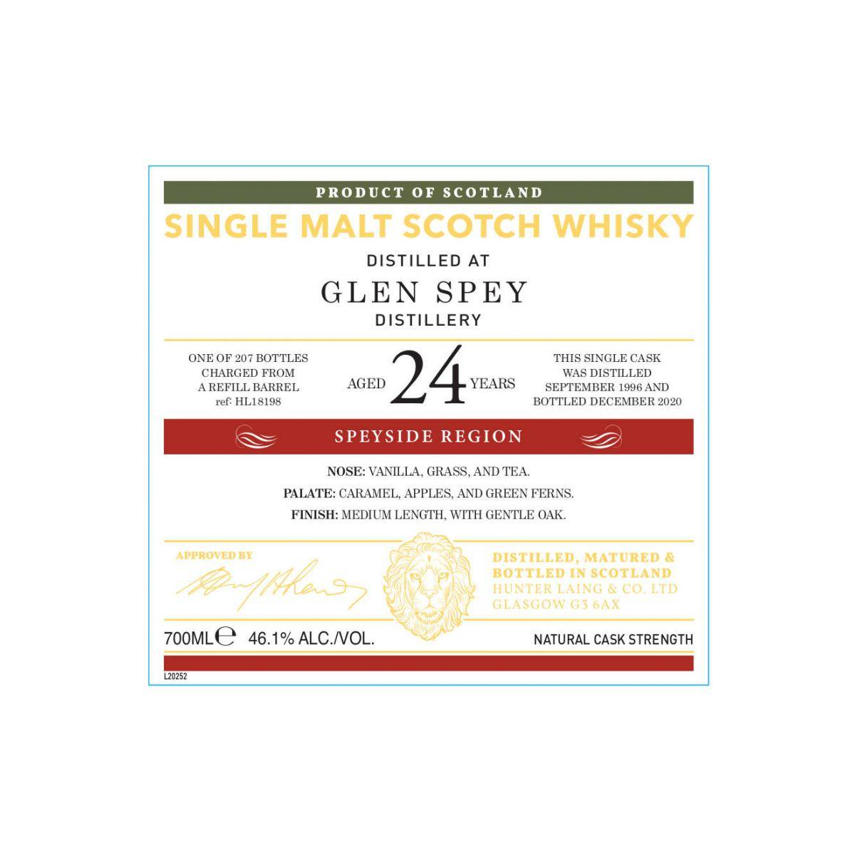 Glen Spey Old Malt Cask 1996 24 Years Single Malt Whisky 2