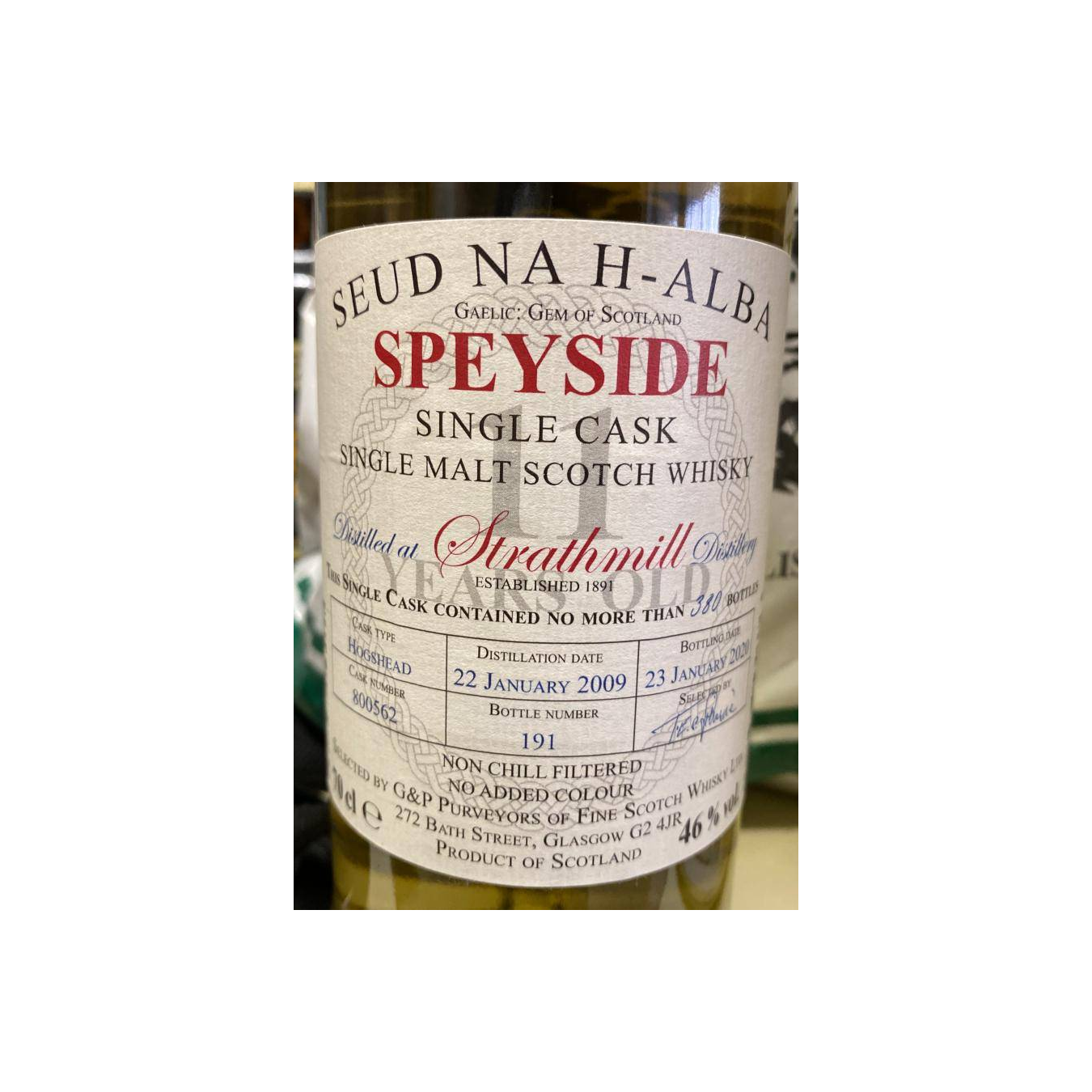 Strathmill 2009 11 Years Single Malt Whisky