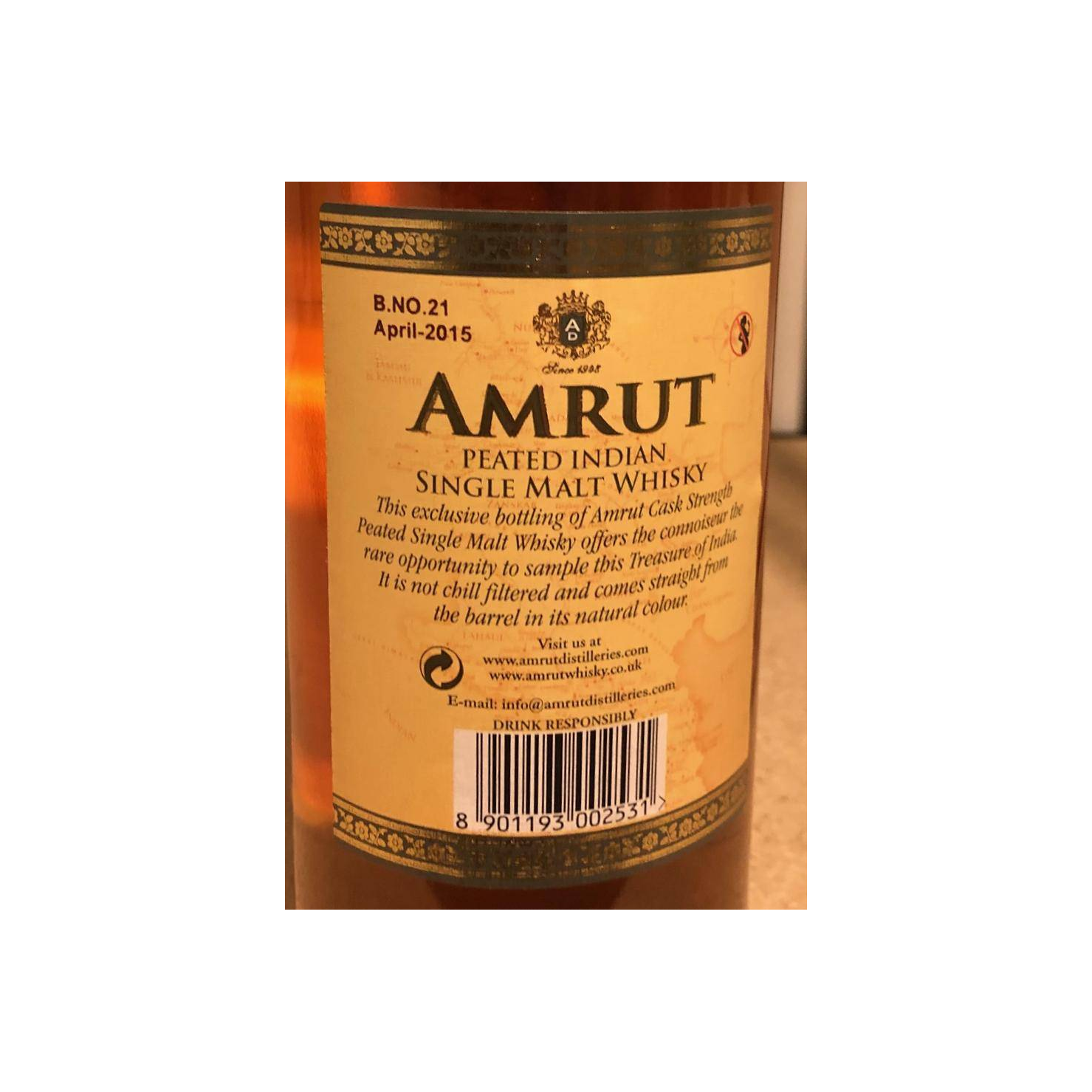 Amrut Cask Strength Collection Single Malt Whisky 2