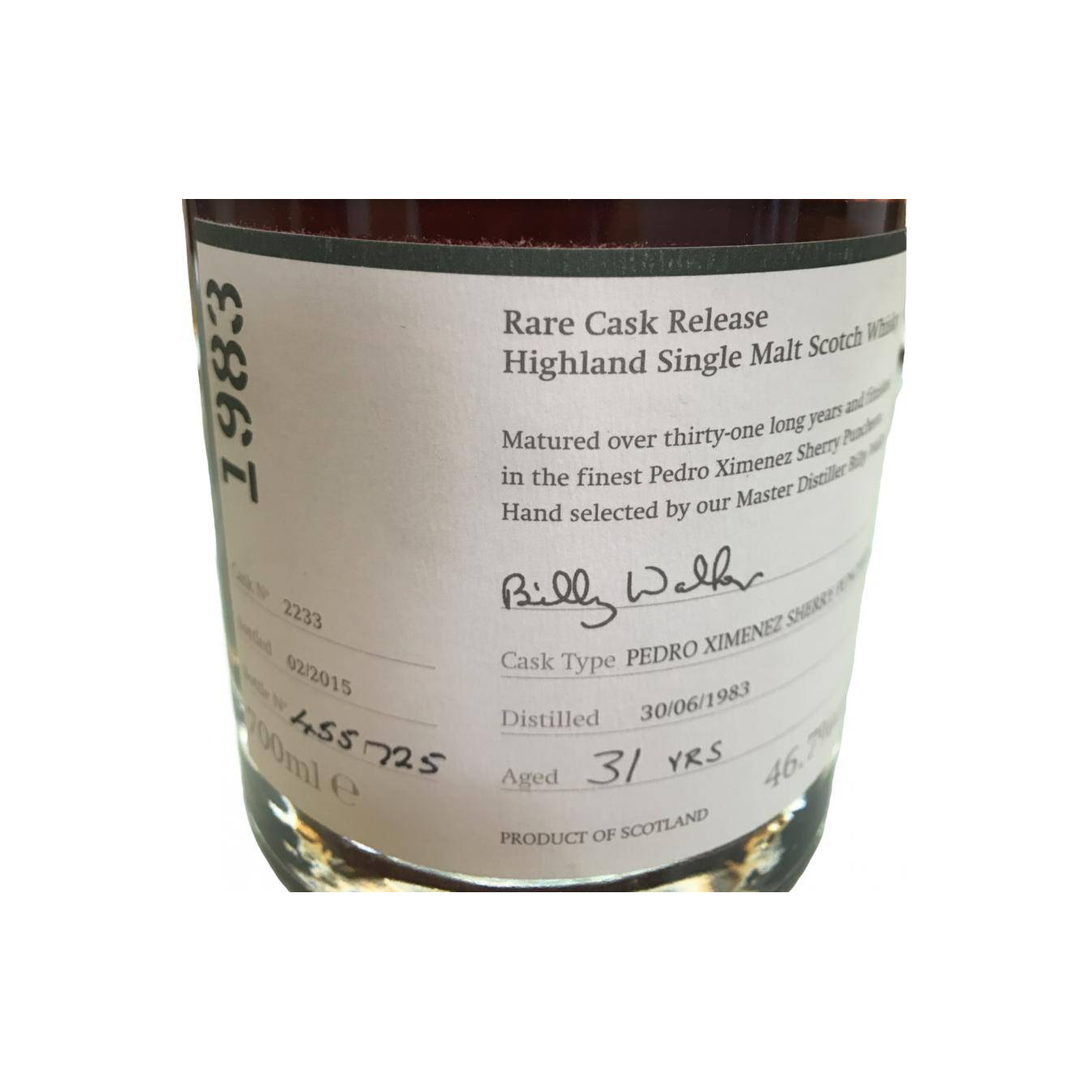 Glenglassaugh 1983 31 Years Single Malt Whisky