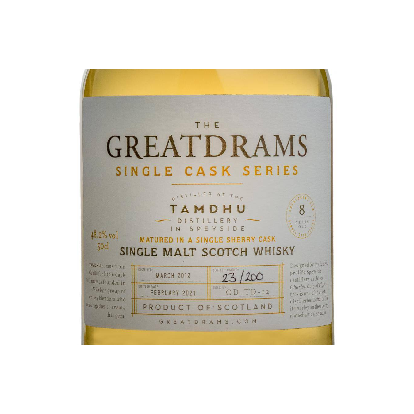 Tamdhu Single Cask 2012 8 Years Single Malt Whisky 2