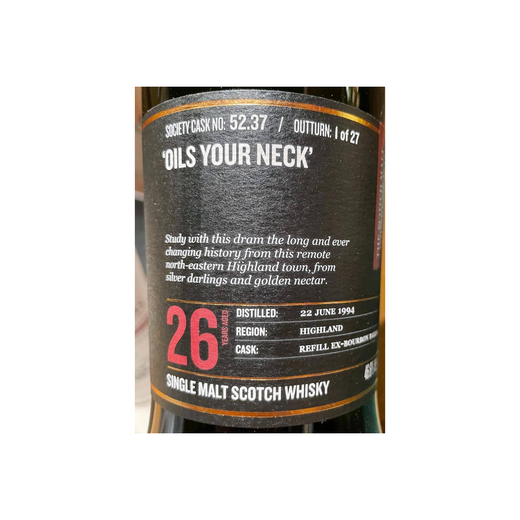 The Scotch Malt Whisky Society 1994 26 Years Single Malt Whisky 2