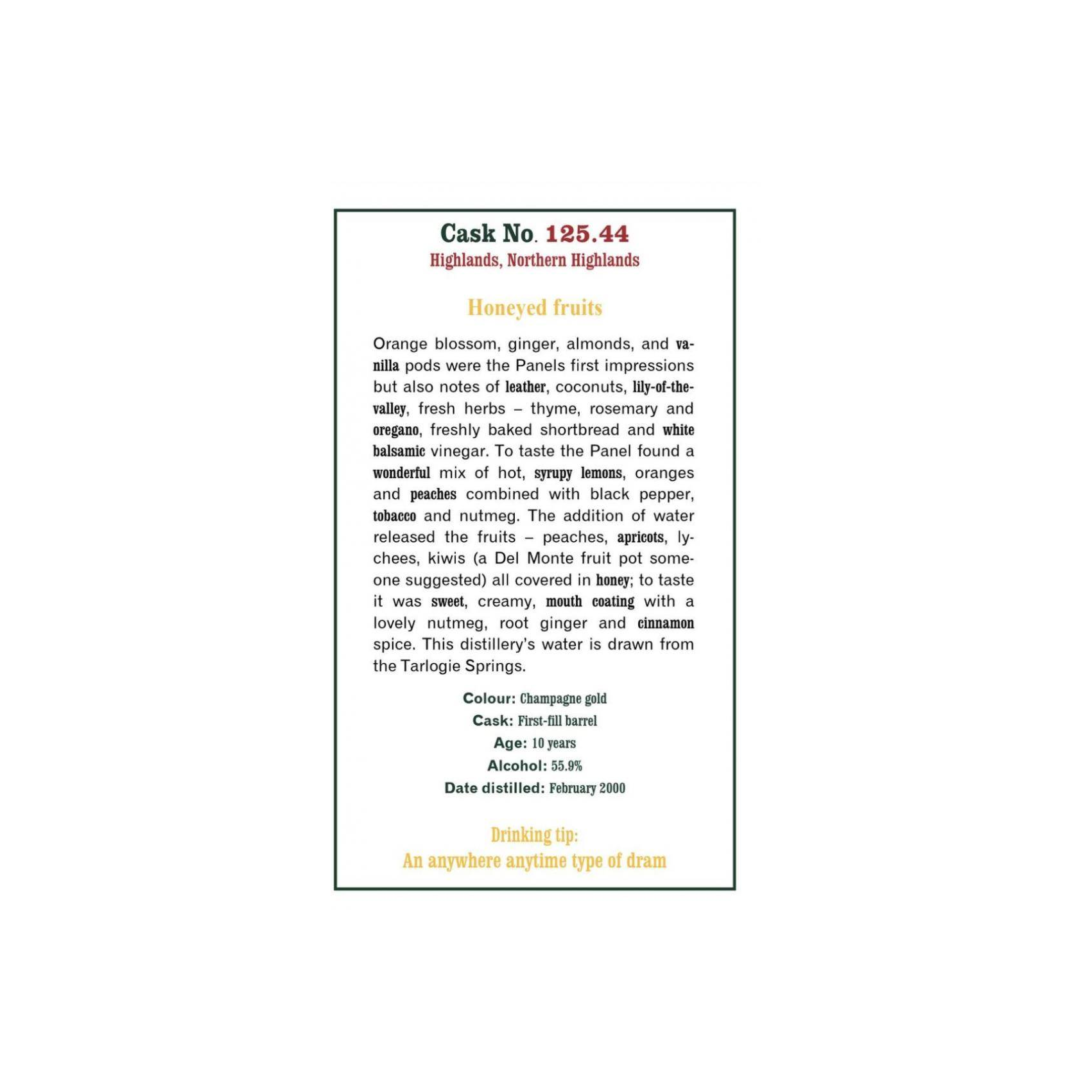 The Scotch Malt Whisky Society 2000 10 Years Single Malt Whisky