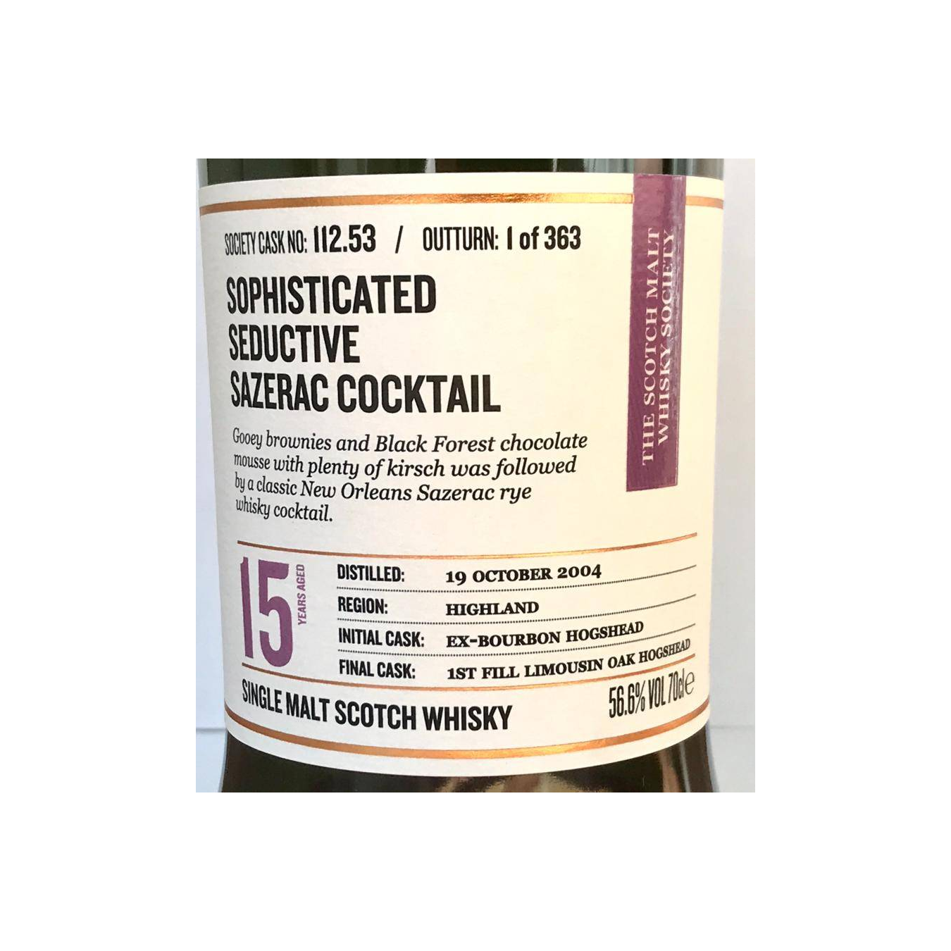 The Scotch Malt Whisky Society 2004 15 Years Single Malt Whisky 3