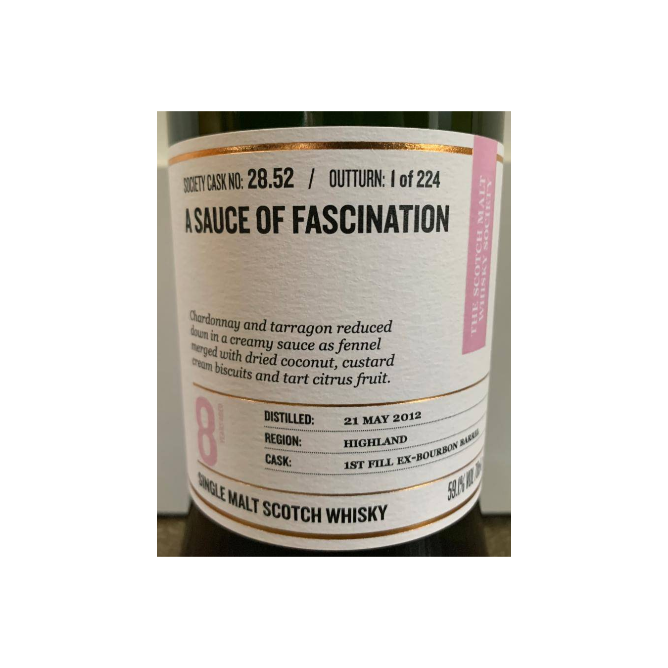 The Scotch Malt Whisky Society 2012 8 Years Single Malt Whisky 2