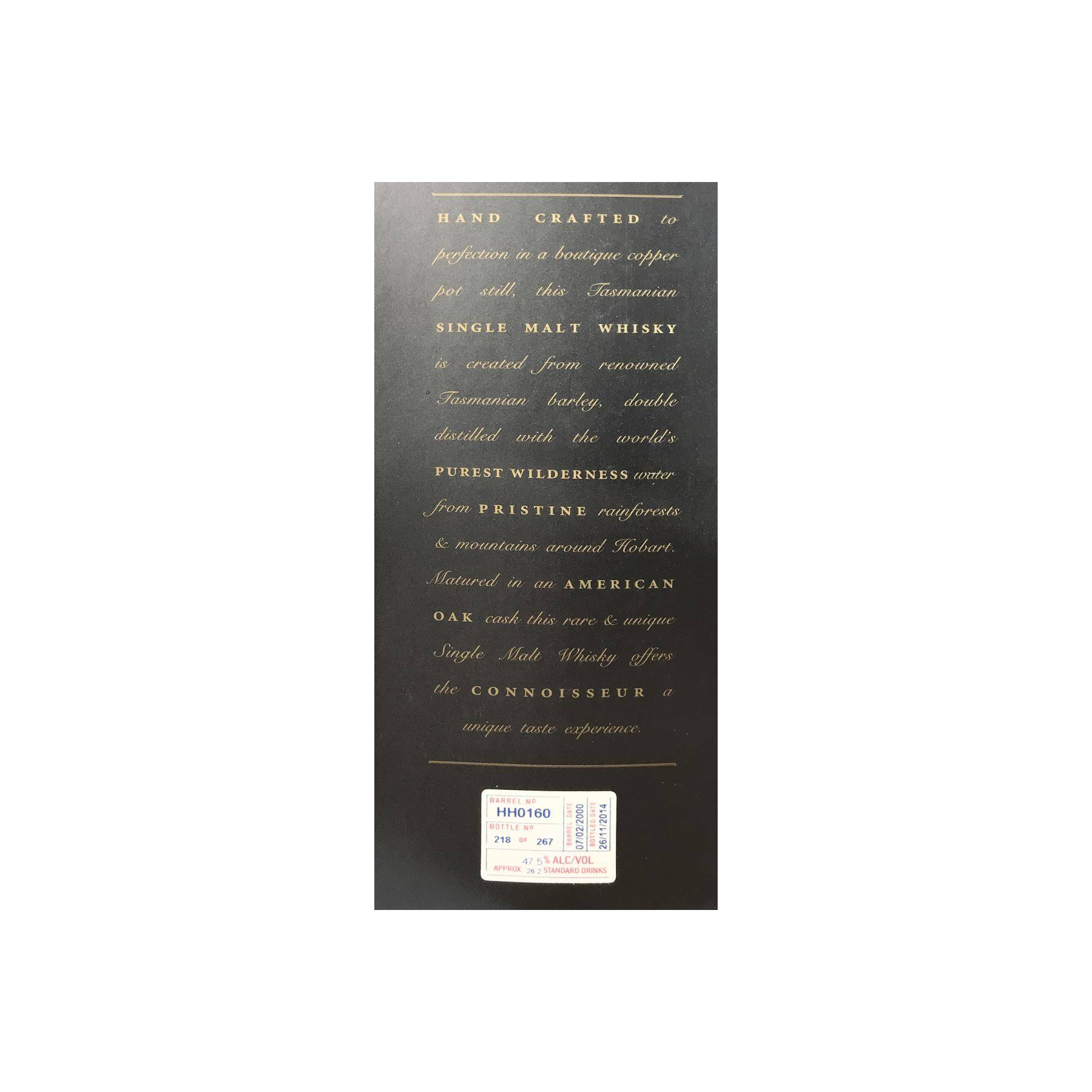 Sullivans Cove 2000 14 Years Single Malt Whisky 2