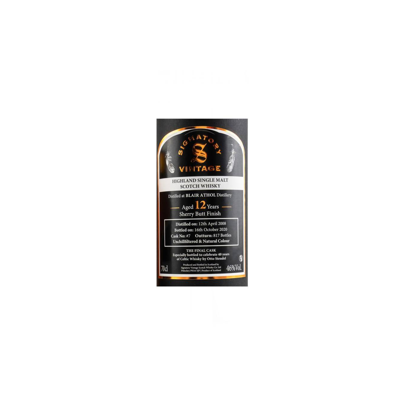 Blair Athol Vintage Collection 2008 12 Years Single Malt Whisky 3
