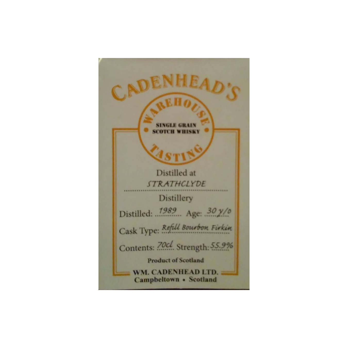 Strathclyde 1989 30 Years Single Grain Whisky 2