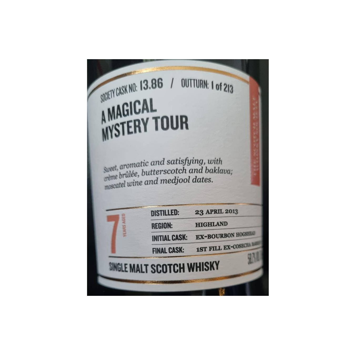 The Scotch Malt Whisky Society 2013 7 Years Single Malt Whisky 2