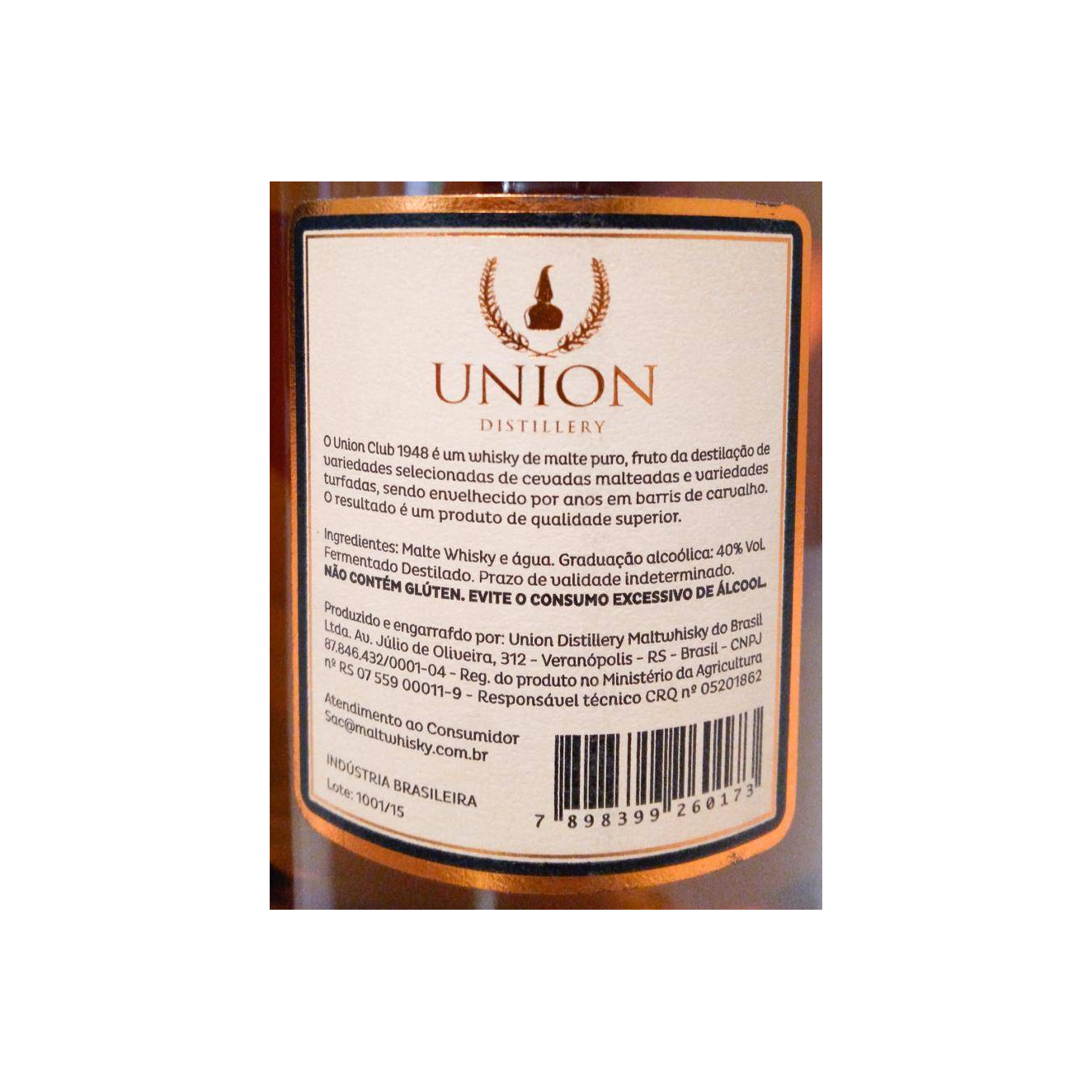 Union Distillery Maltwhisky do Brasil Union Club 3