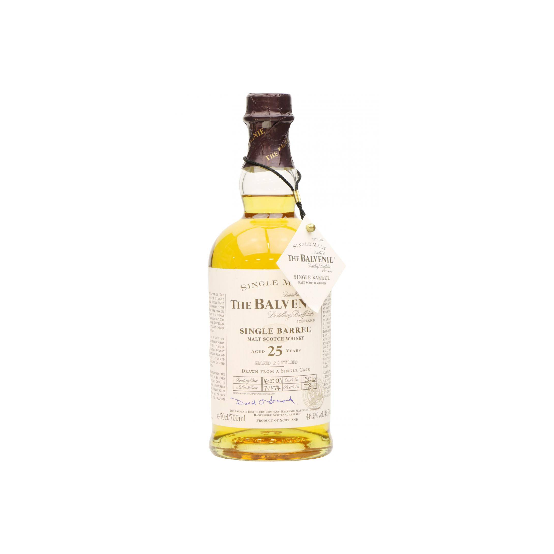 The Balvenie Single Cask 1974 25 Years Single Malt Whisky