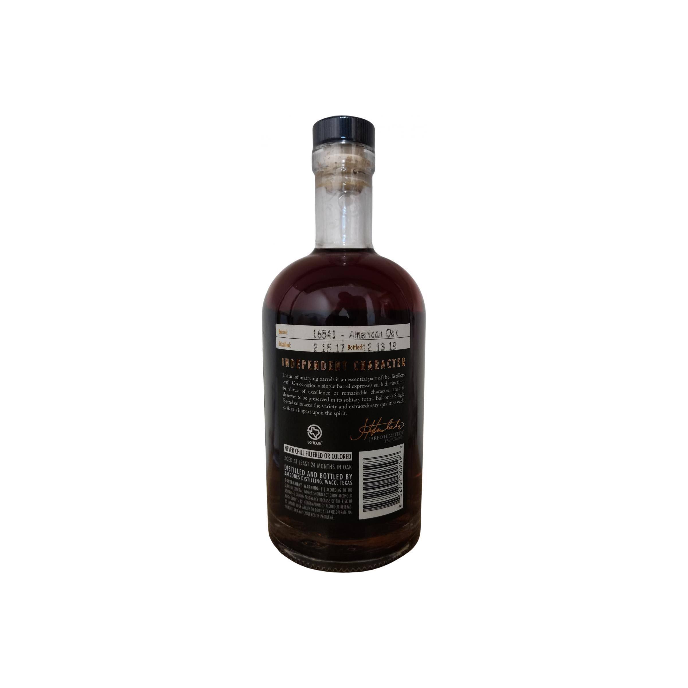 Balcones Single Cask 2017 2 Years American Whiskey 2